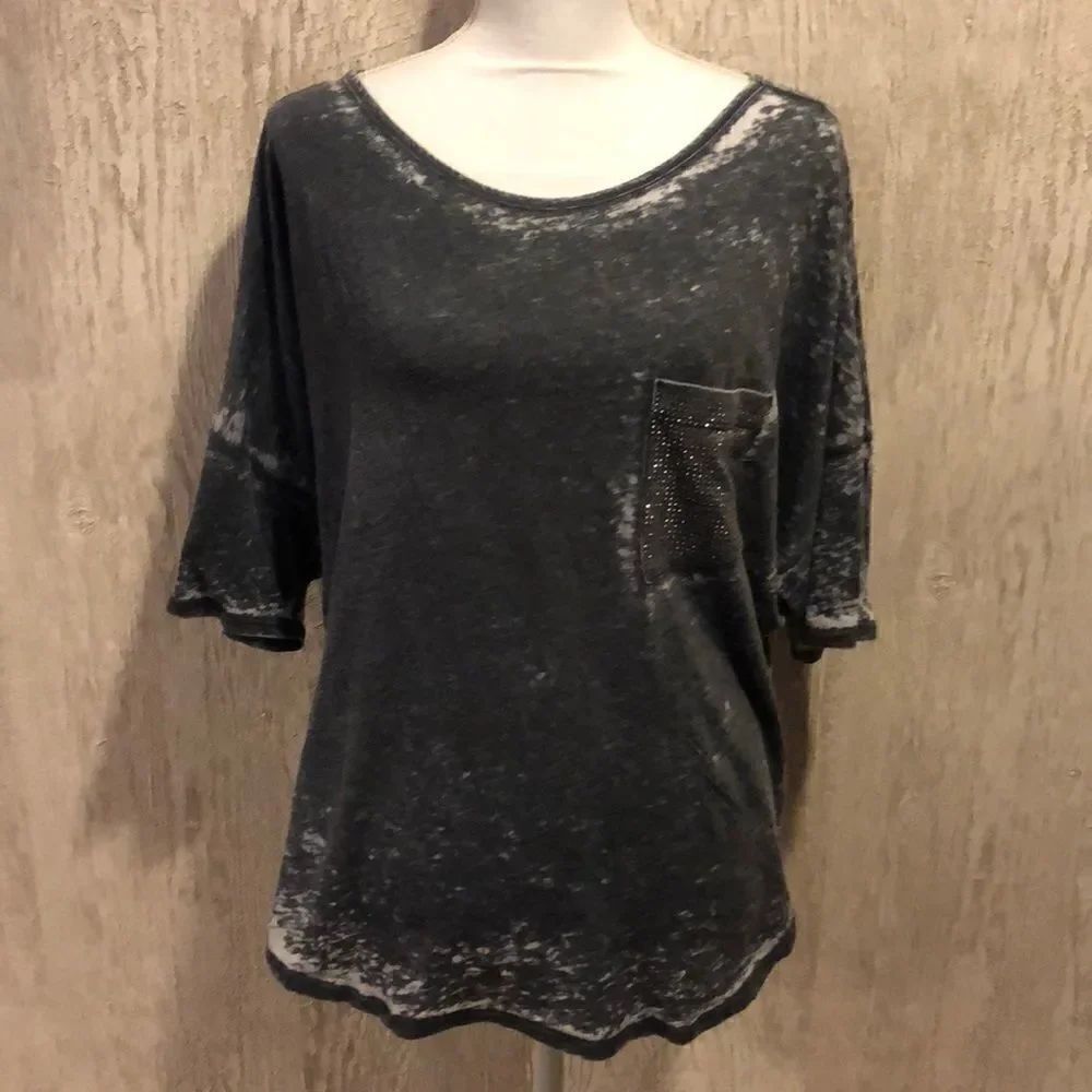 Urban X Bleached Grey Short-Sleeve Pocket Shirt